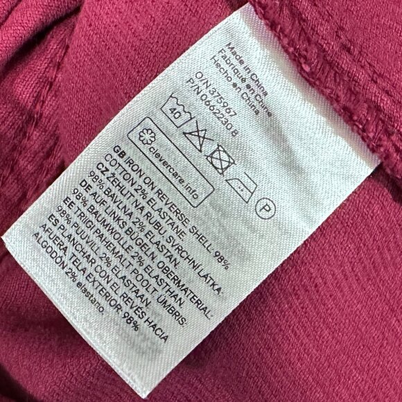 H&M Burgundy Corduroy Dress Button Front Sz 8 - Picture 5 of 8